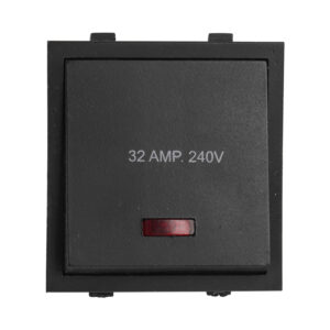 32AMP DP SWITCH BLACK