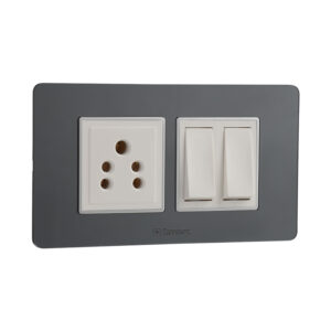 MIRROR GREY 5PIN SOCKET WHITE WITH HIFI SWITCH